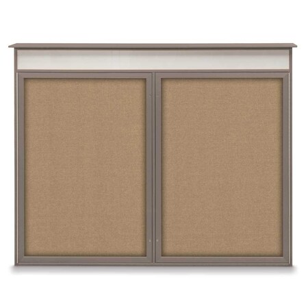 United Visual Products Single Door Enclosed Indoor Letterboard UV1125-BLACK-GREEN